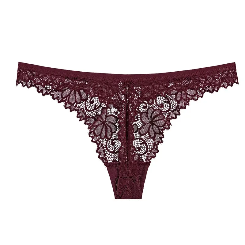 Women Panties Women Underwear Soft Breathable Lace Sexy Panties Female Transparent Underpants Thong G String Low-Rise Lingerie