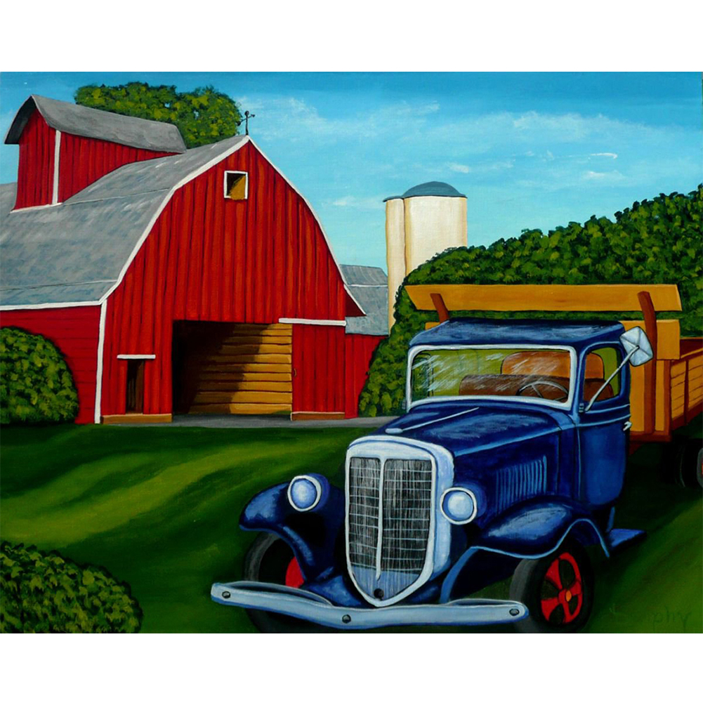 

Village Car - Round Drill Diamond Painting - 40*30CM, 501 Original