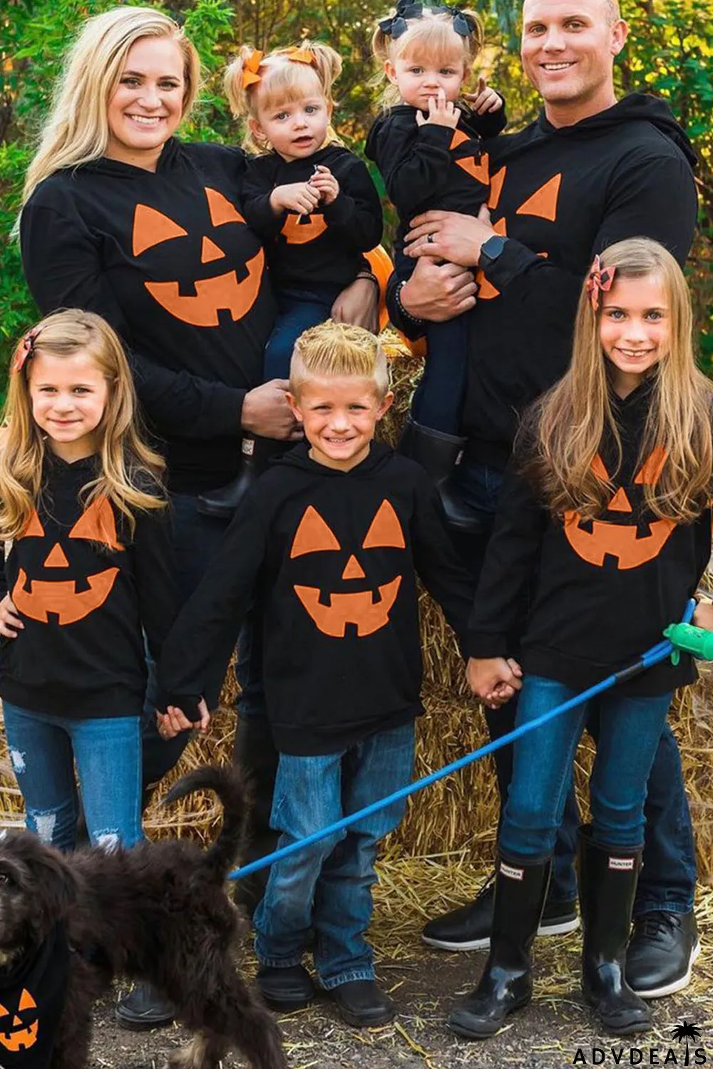 Kids' Halloween Pumpkin Ghost Graphic Pullover Hoodie