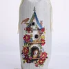 DIY Diamond Painting Wine Bags Diamond Art Liquor Bottle Covers Kit(Flower Birdcage)