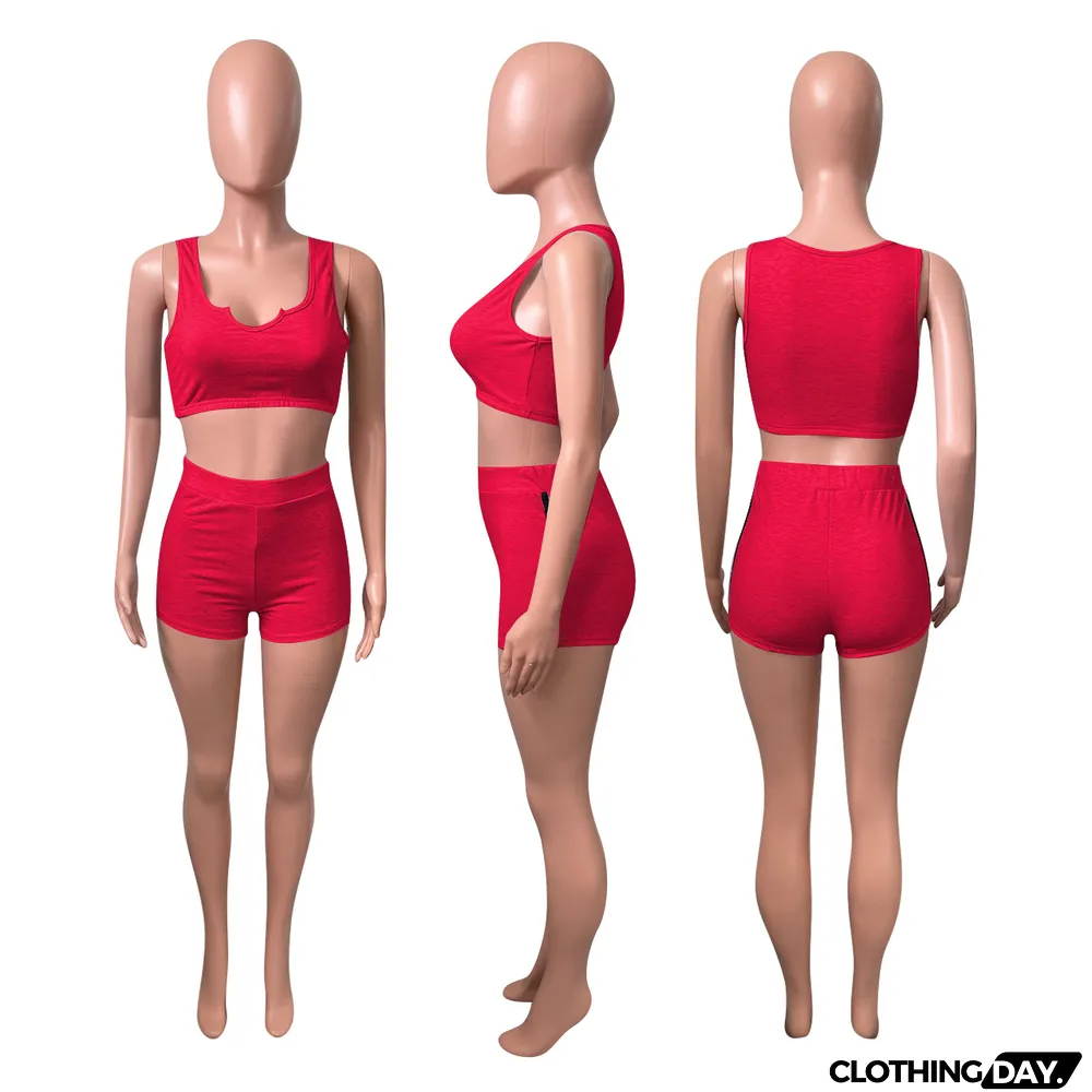 Sports Tank Top And Shorts Two Piece Sets