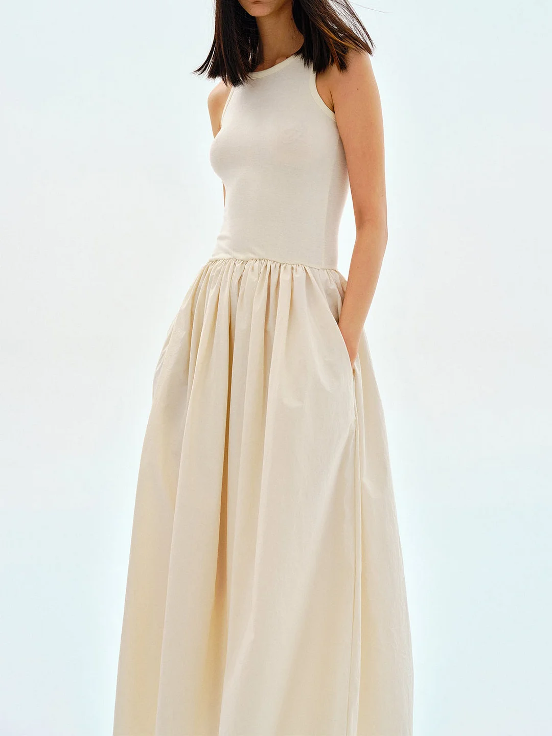 Abebey-Leisure Crew Neck Long Dress