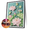 Diamond Painting-DIY Sparkling Special Shaped Pearl Drill Lotus(30x40cm)