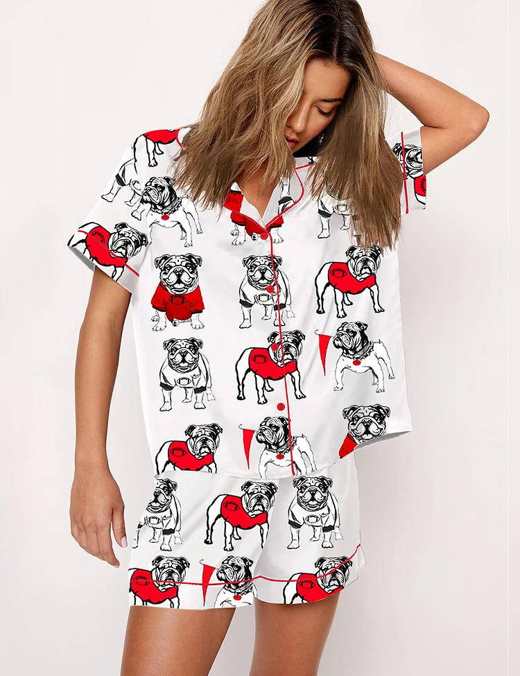 Women's Bulldogs Football Pajama Set