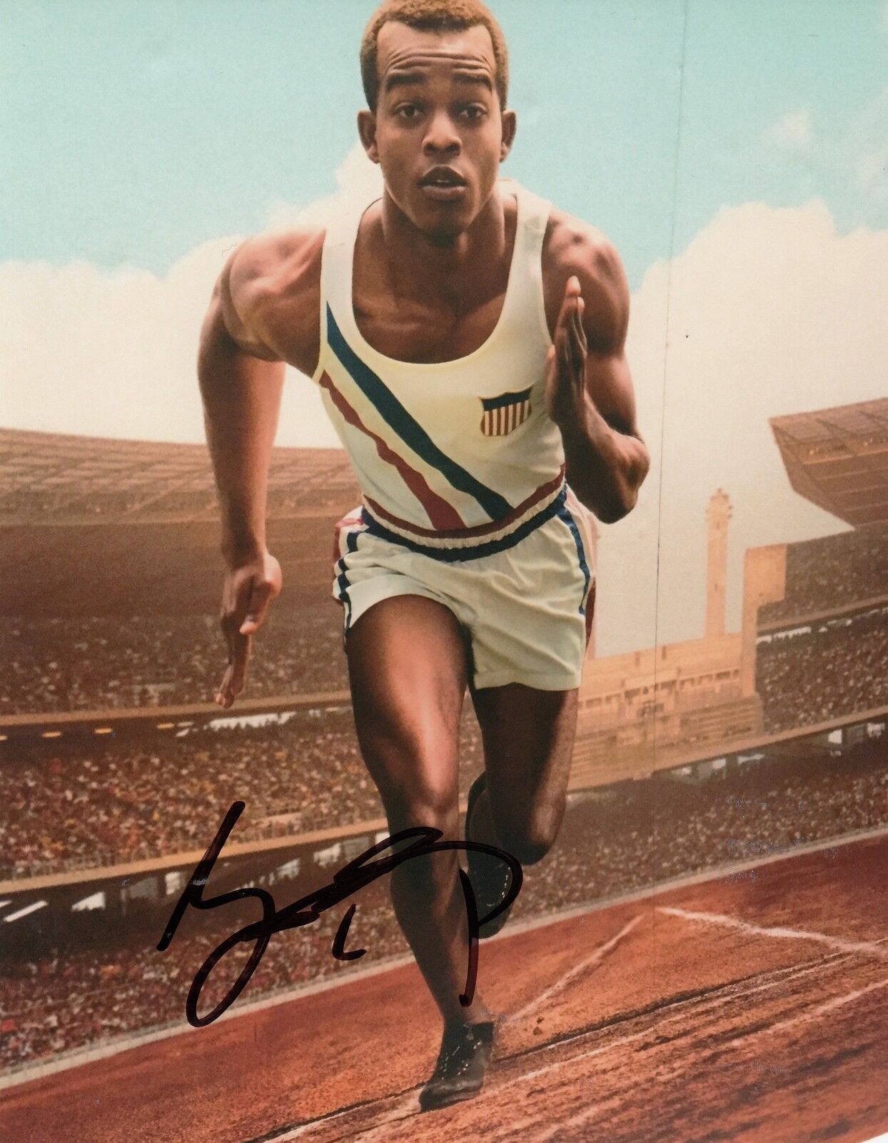 STEPHAN JAMES signed *RACE* movie 8x10 Photo Poster painting Jesse Owens Track & Field W/COA #2