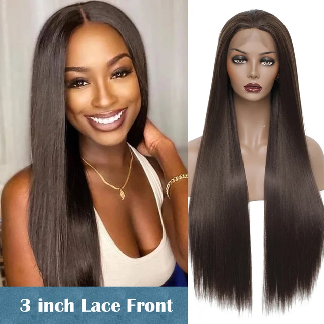 Jewtribute Hair®|Lace Wigs Soft Long Straight Wig For Black Women 