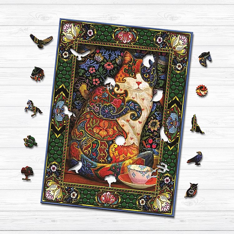 Royal Cats Wooden Jigsaw Puzzle