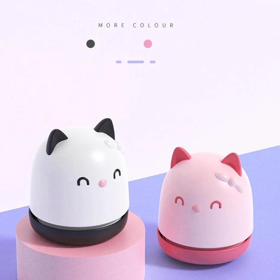 Pink/White Portable Mini Cute Cat Desk Vacuum Cleaner SP16334