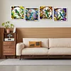 Combo Kit（4PCS)-Diamond Painting-DIY DIY Full Round Drill Hummingbird Stain Glass (30*30CM)