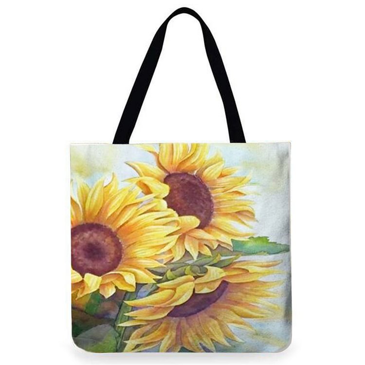 Sunflower - Linen Tote Bag
