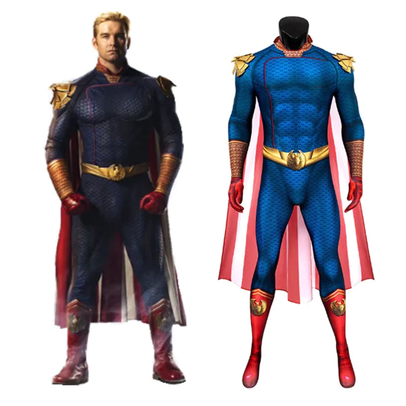 The Boys 3 Homelander Cosplay Costume Jumpsuit Cloak Outfits Halloween Carnival Suit