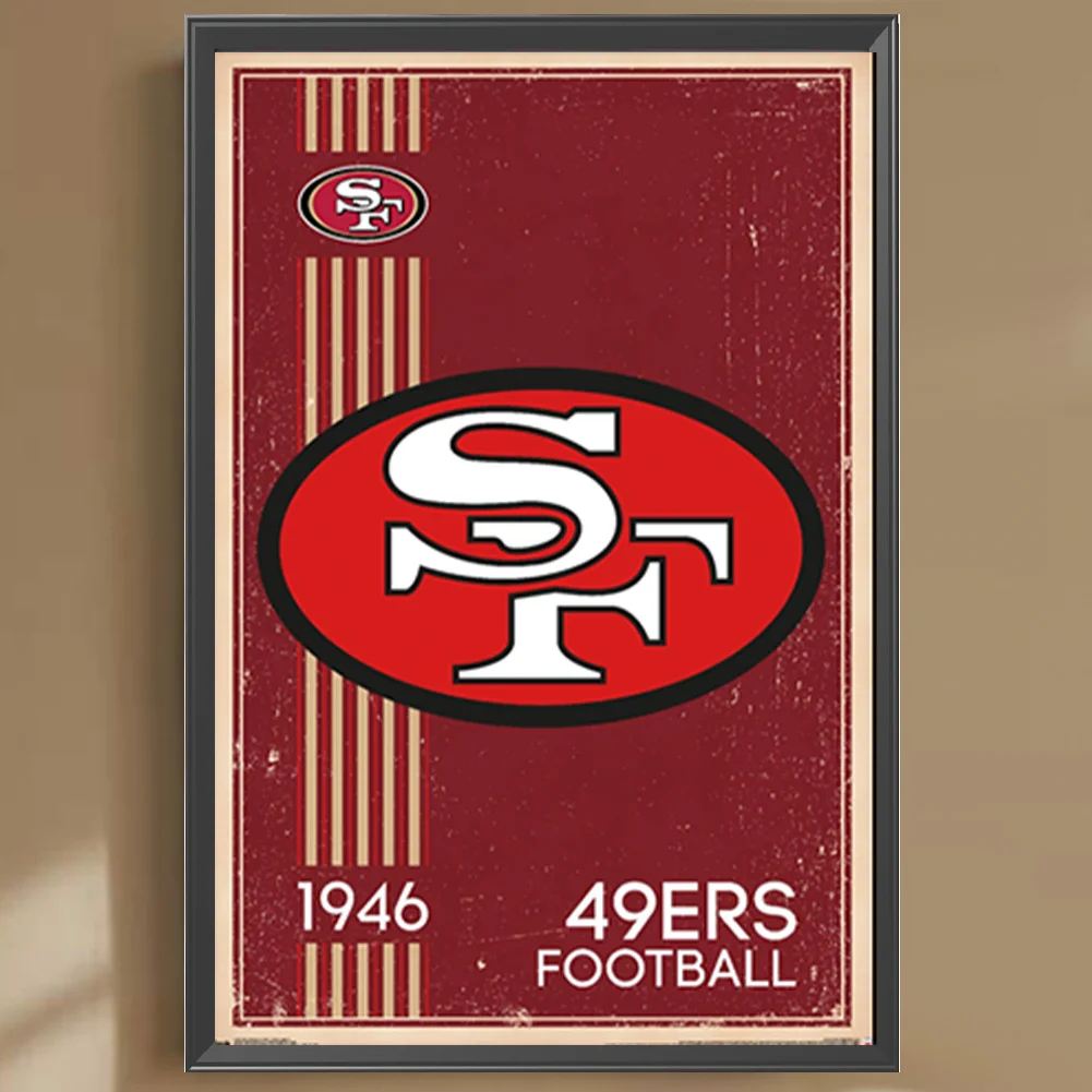 Diamond Painting - Full Round Drill - San Francisco 49ers(Canvas|30*45cm)