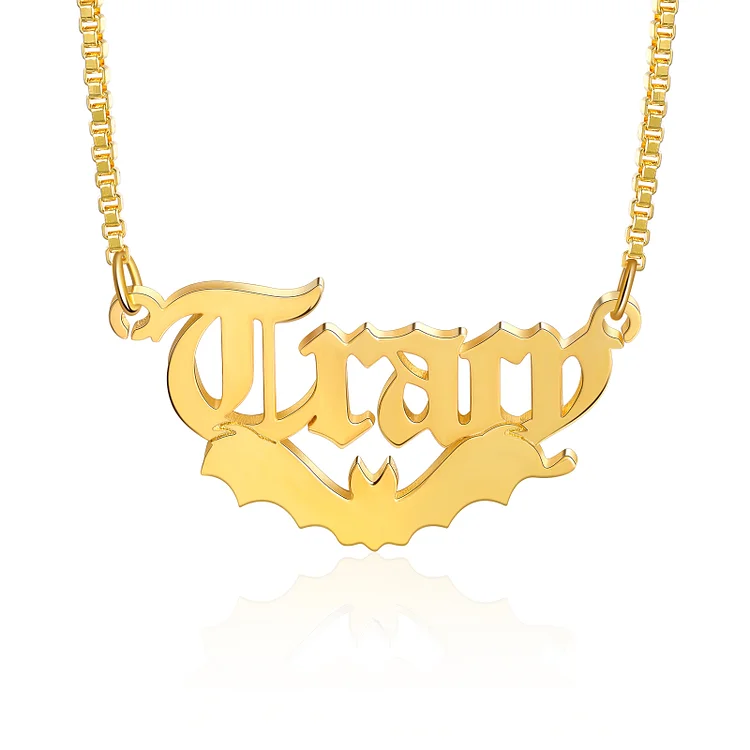 Personalized Bat Name Necklace Halloween Gifts