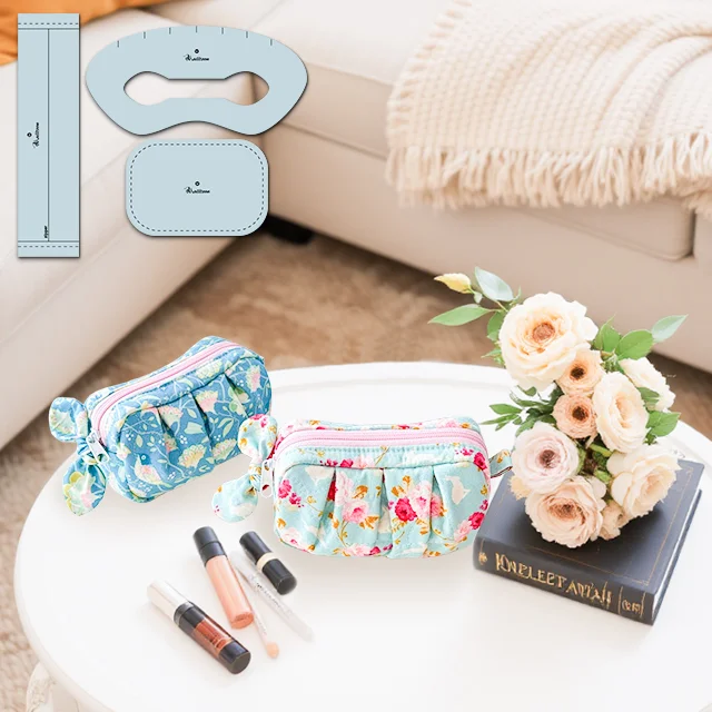Mini Cosmetic Bag Sewing Templates-With Instructions