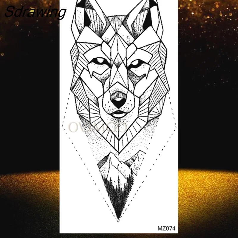 Sdrawing Temporary Tattoos Animals Body Armband Soldier Fake Tattoo Stickers Scorpion Wolf Deer Elk Eagle Bear Forearm Tatoo Decals
