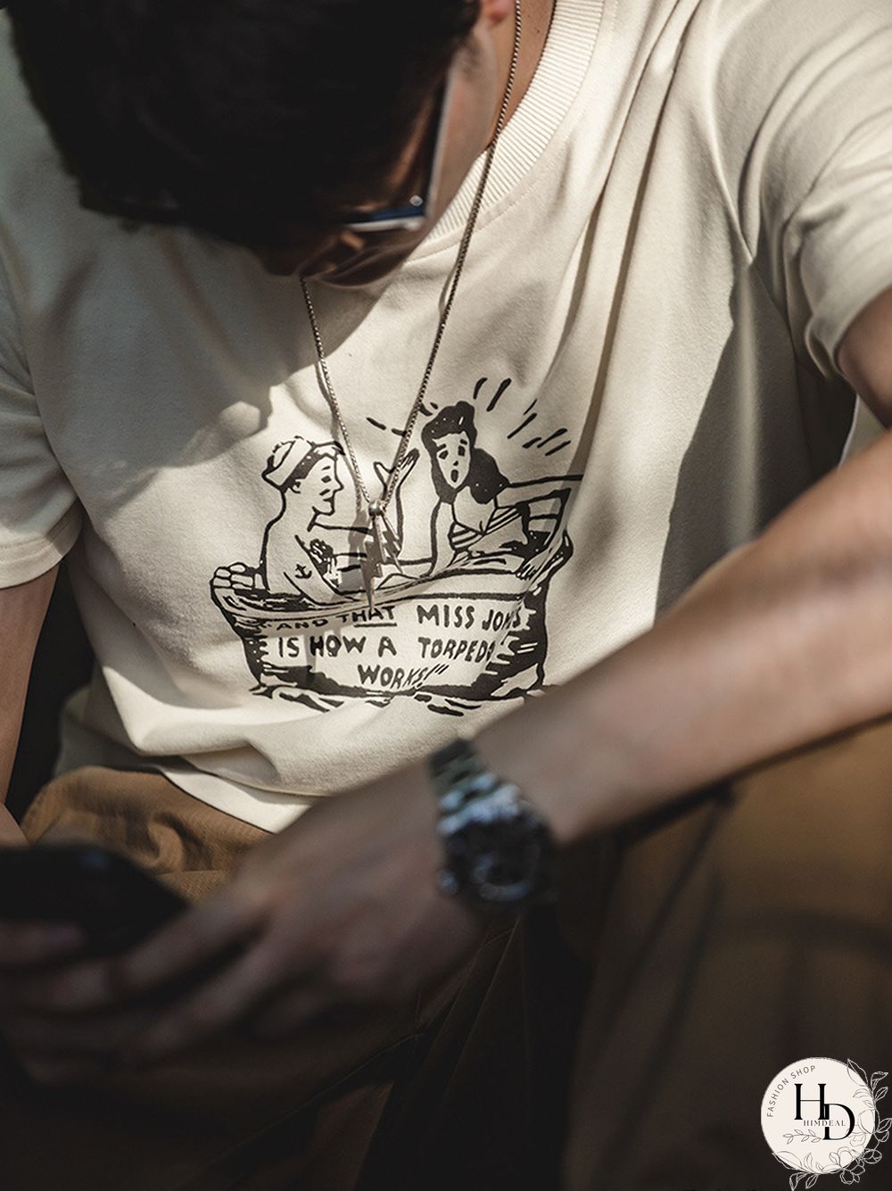 Retro Men's Fun Print Casual T-Shirt