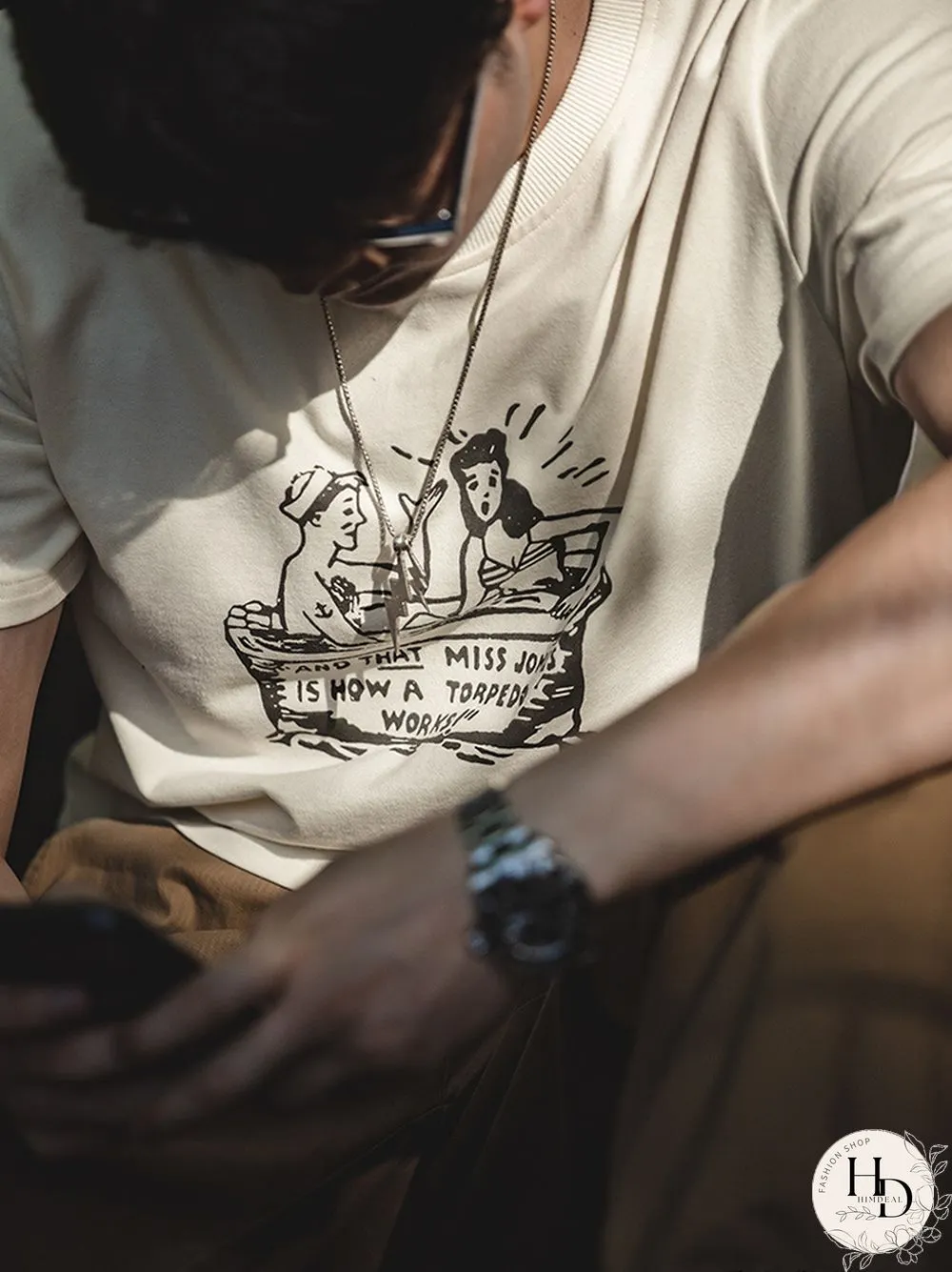 Retro Men's Fun Print Casual T-Shirt