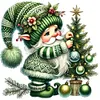 Christmas Tree Gnome-11CT Stamped Cross Stitch 40*40cm/15.75*15.75in tapestrymarket