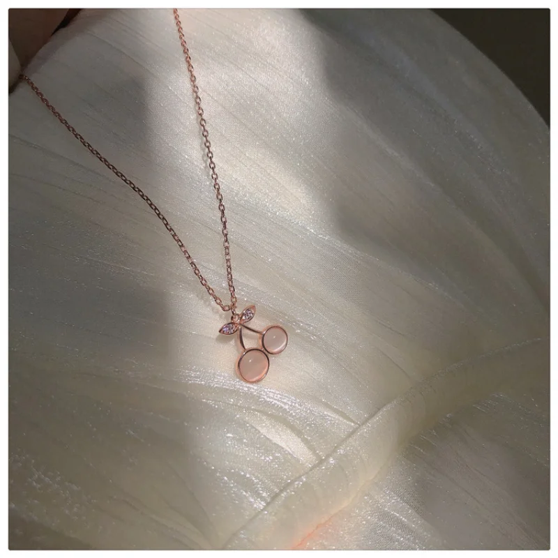 Cherry &bull; Opal necklace