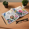3PCS Wildflowers Coloring Book Set Mindfulness Art Books for Adults 