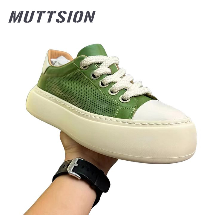 MUTTSION Hollow Leather Sneakers MUTTSION.COM MUTTSION