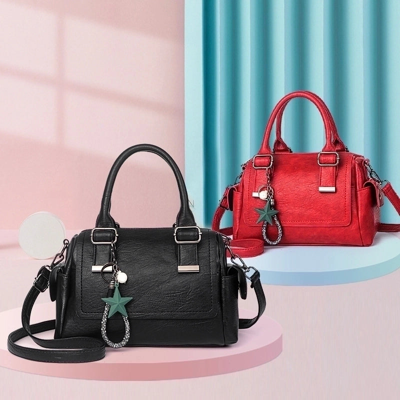 Women’s Large All Seasons Pu Leather Basic Pillow Shape Bag