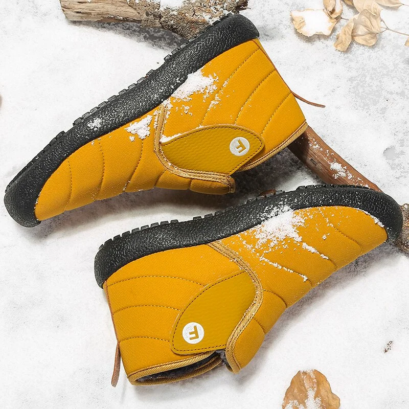 2021 Plus Size New Outdoor Snow Winter Couples Plus Size High Top Plus Cashmere Cotton Shoes Men Boots Genuine LeatherMen Shoes