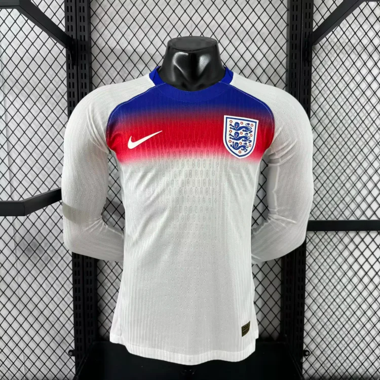 2025-26 New Season-England Home Long Sleeve Jersey-Player Edition