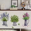 Beautiful Flower Plants Wall Sticker Love Home Cabinet Decor