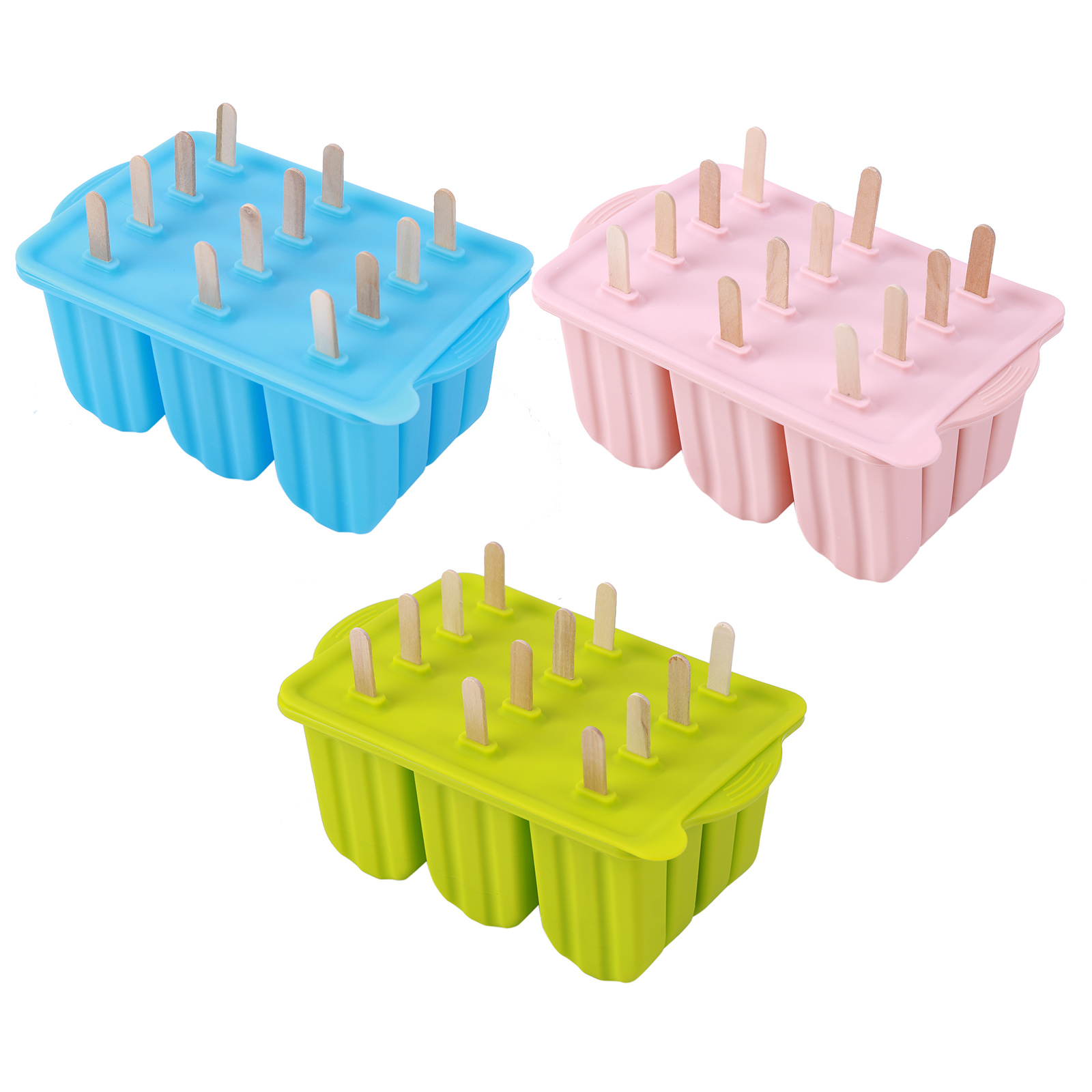 

Popsicle Molds Set - Reusable & Durable BPA Free Silicone Molds for Fridge, Green, 501 Original