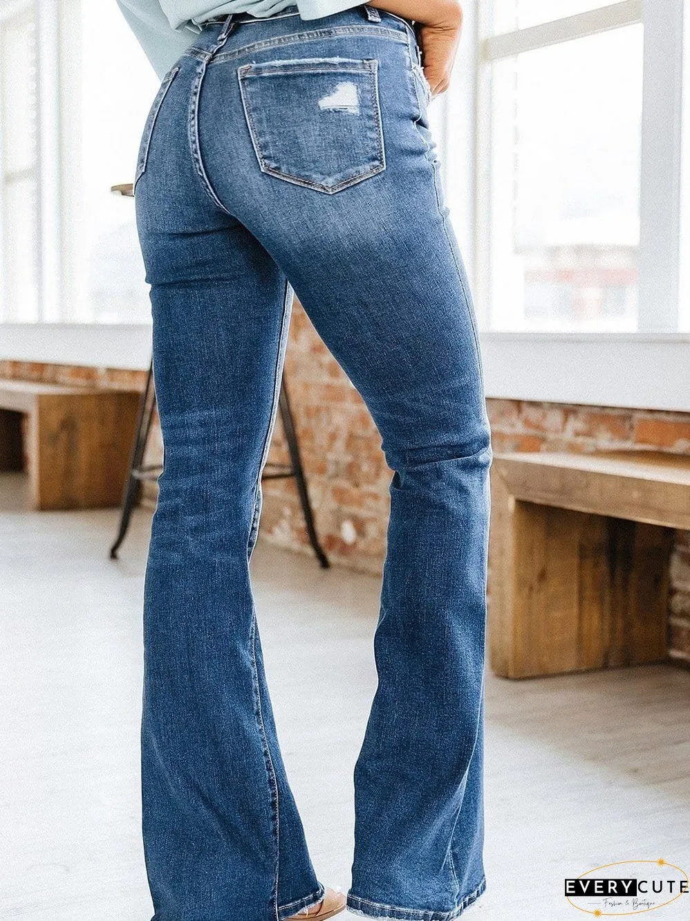 Trendy Flared Leg Jeans