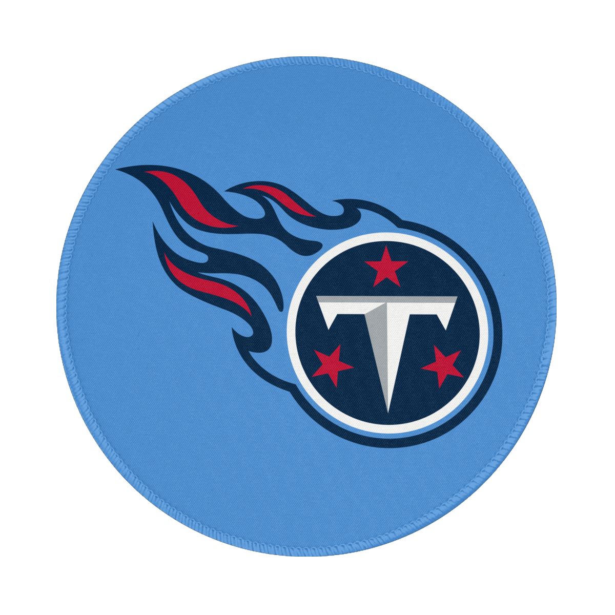 Tennessee Titans Waterproof Round Mouse Pad for Wireless Mouse
