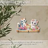 (US Local)Cat DIY Diamond Painting Hanging Hook Wall Hooks No Hole Punching Wall Decor