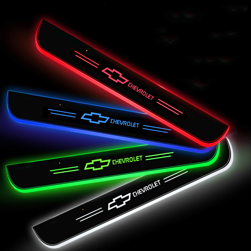 Chevrolet-Compatible Smart LED Color Car Door Sill Protector