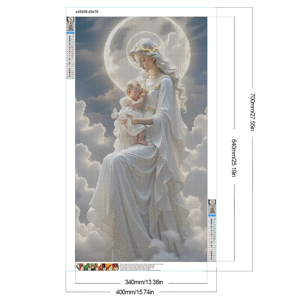 Diamond Painting - Full Round Drill - Angel Virgin(Canvas|40*70cm)