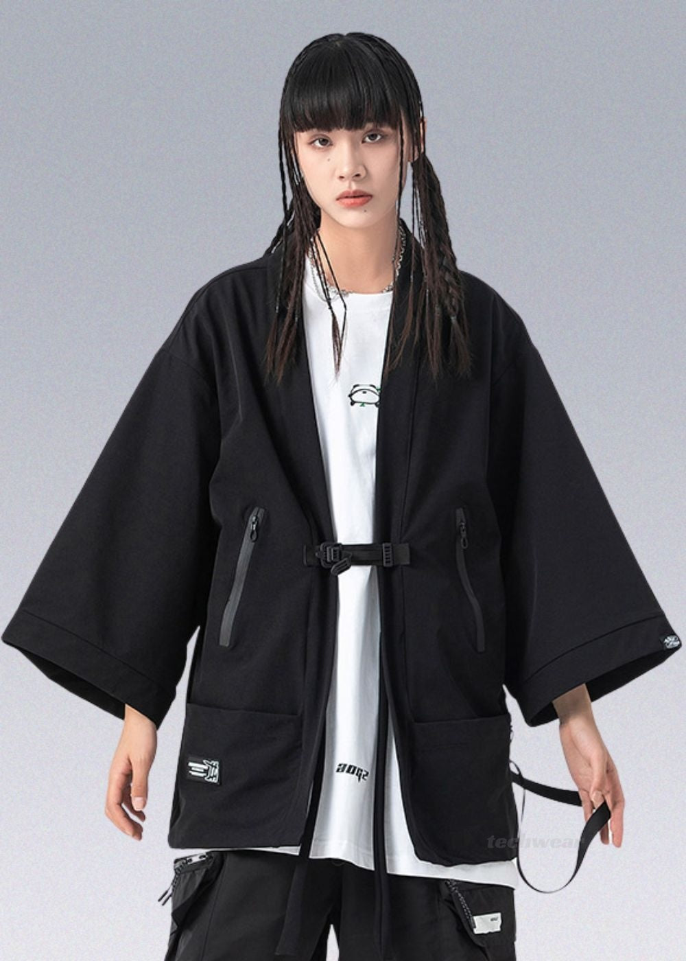 Techwear Style Dark Sling Kimono - Darkwear Kimono - X
