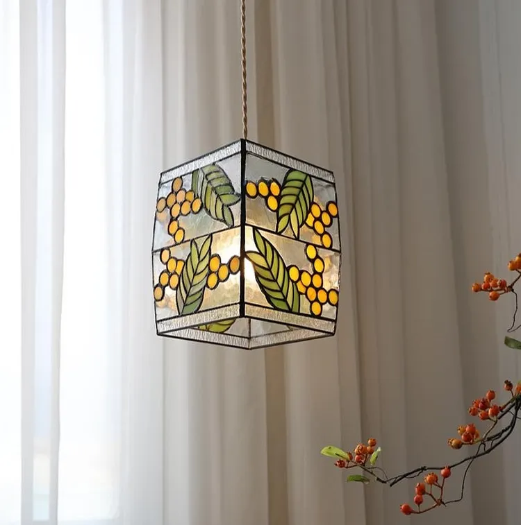 Vintage Colorful Glass Fruit Chandelier Lighting