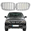 1Pair Front Hood Grill 51137113733 51137113734 for BMW X5 E53 04-06 Racing Grill