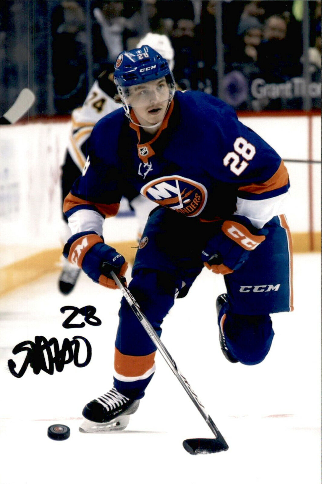 Sebastian Aho SIGNED 4x6 Photo Poster painting NEW YORK ISLANDERS #6