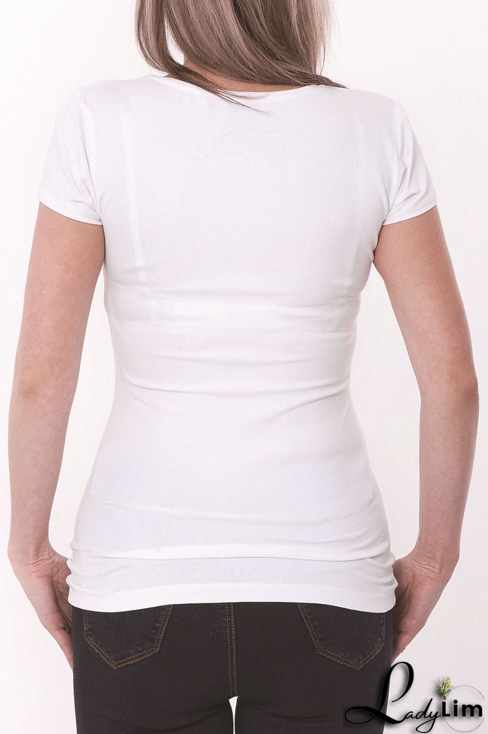 White Pink Casual Street Lips Printed Letter O Neck T-Shirts