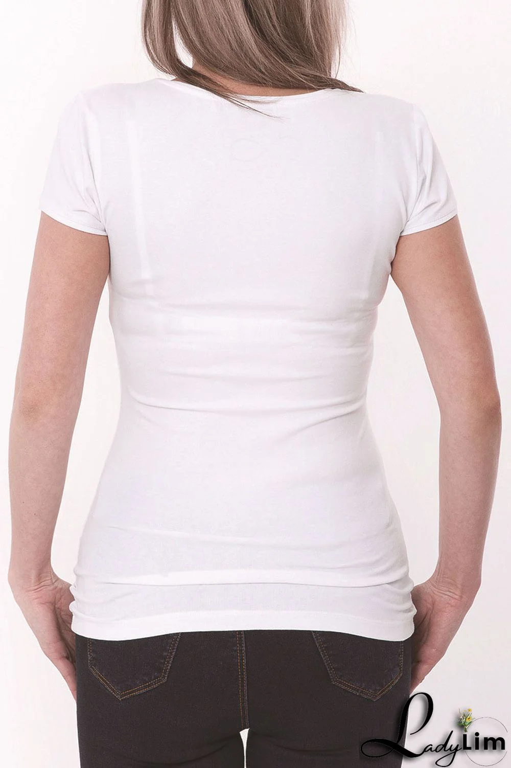 White Pink Casual Street Lips Printed Letter O Neck T-Shirts