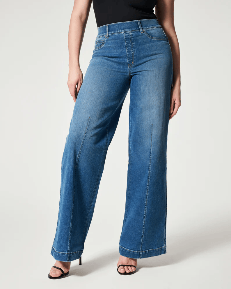 🔥Seamed Front Wide Leg Jeans (Buy 2 Free Shipping)