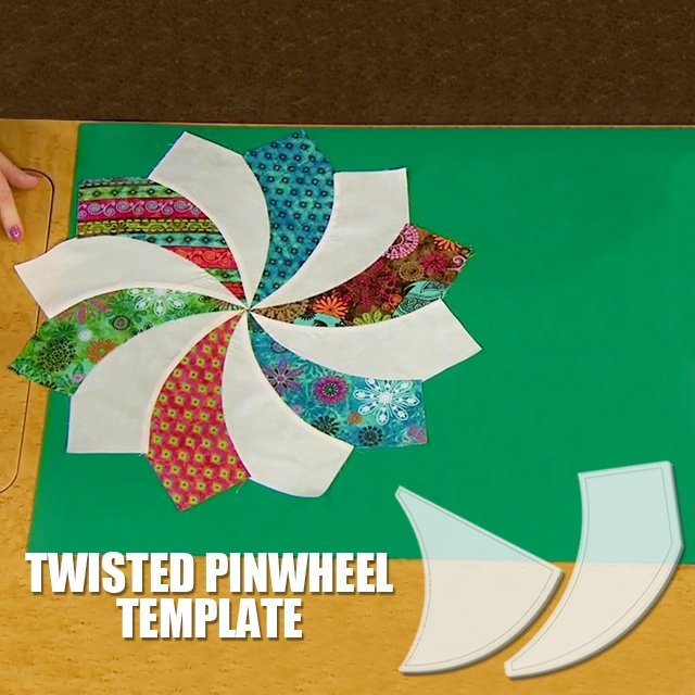 Twisted Pinwheel Template Cutting Ruler2PCS (With Instructions)