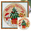 Christmas Snowman-11CT Stamped Cross Stitch 24*24cm/9.45*9.45in