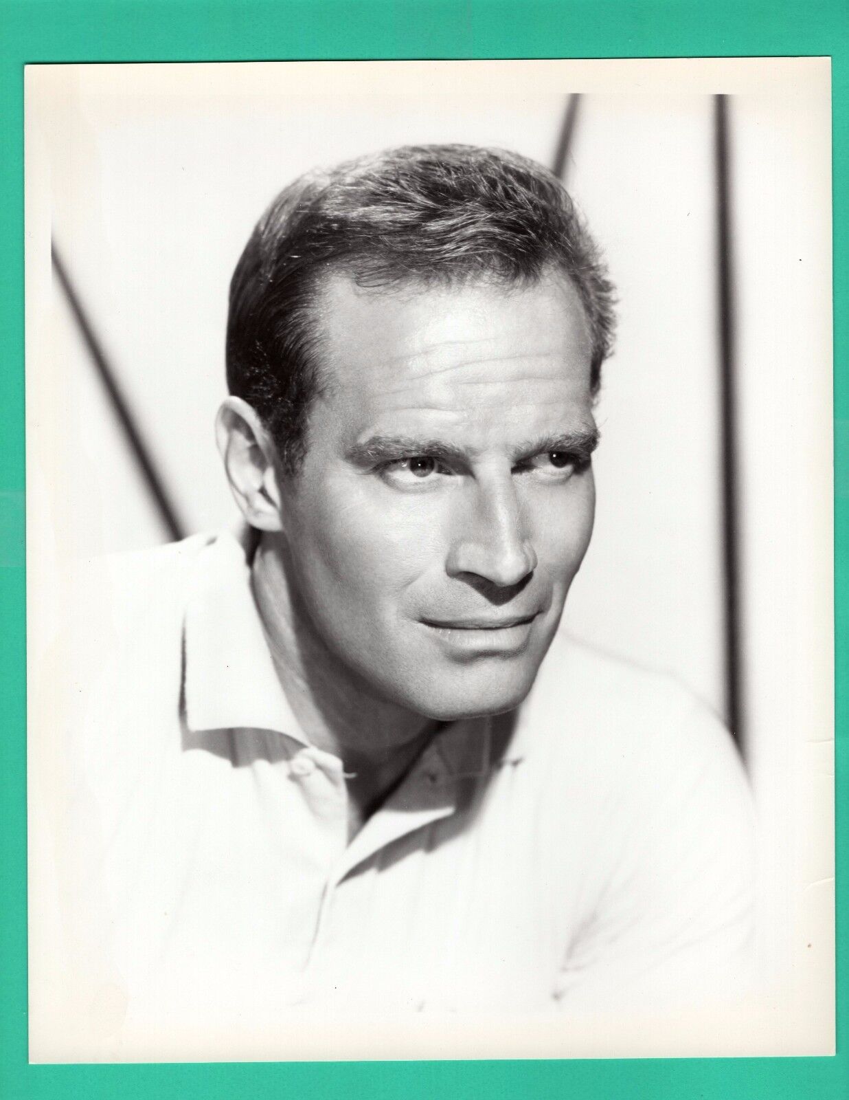 CHARLTON HESTON Actor Movie Star 1960's Promo Vintage Photo Poster painting 8x10