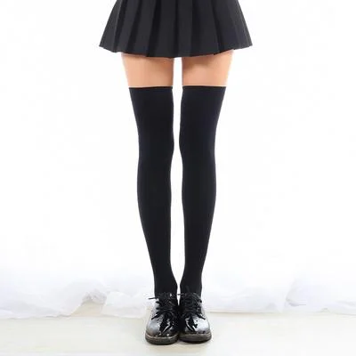 Daily School Thigh High Tights - Gotamochi Kawaii Shop, Kawaii Clothes