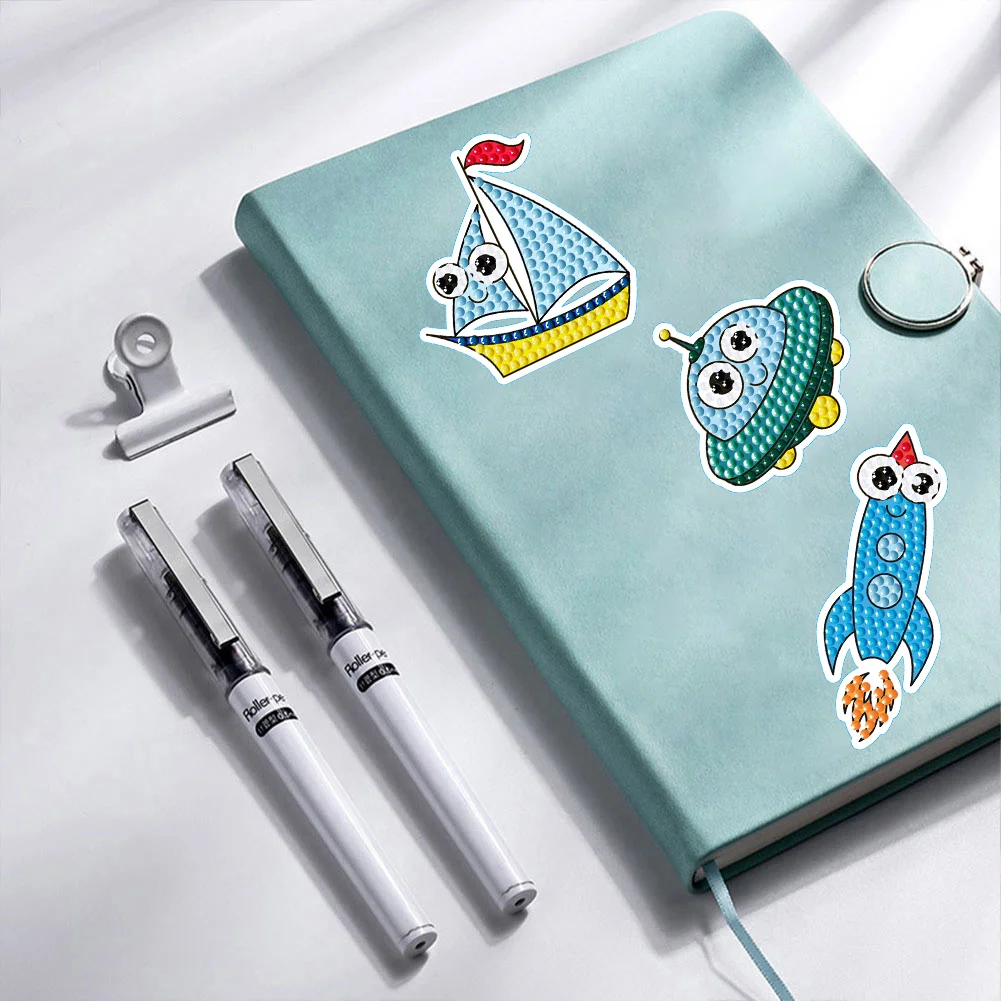 2pcs Diamonds Art Mosaic Stickers Paint by Numbers DIY Home Decor