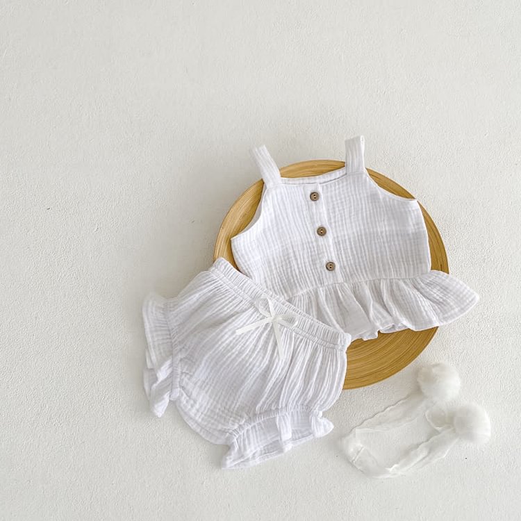 Baby Linen Camisole and Shorts Set