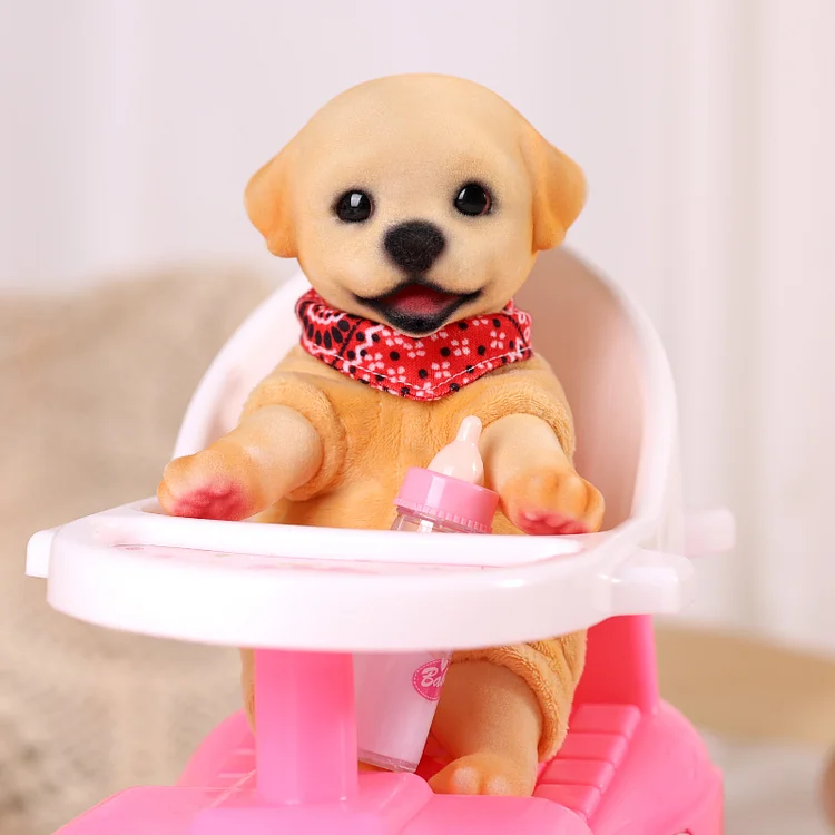 Babeside 8" Soft Chubby Lifelike Puppy Toys Realistic Animals Sleep Partner