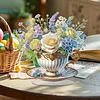 Flower Afternoon Tea Diamond Dot Painting Ornament DIY Double Sided